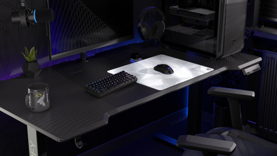 Mouse pad gaming Endorfy Crystal Onyx White L, 450x400mm, bardh e zi