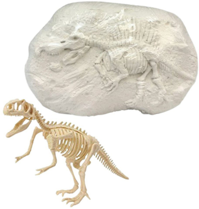 Set lodër paleontologjie për gërmim skeleti dinosauri, 8 modele, me mjete dhe syze mbrojtëse
