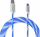 Kabllo USB Oniverse USB A në USB C, 2m, LED me 5 mënyra, blu