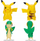 Figura Pokémon Jazwares 2 copë Snivy dhe Pikachu, 8 cm, shumëngjyrëshe