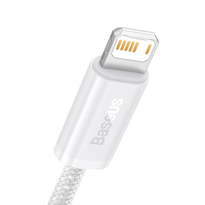 Kabllo USB në Lightning Baseus BSU3004WHT, 2 m, 2.4A, e bardhë