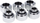 Set fittingash për ftohje uji Alphacool 1/4", 13/10mm, 6 copë, krom i argjendtë