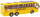Lodër makinë RC School Bus, 1:30, me komandë nga larg me drita, e verdhë