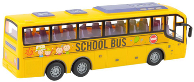Lodër makinë RC School Bus, 1:30, me komandë nga larg me drita, e verdhë