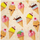 Lecka tavoline Paw Ice Cream, 33 x 33 cm, 20 copë, shumëngjyrëshe