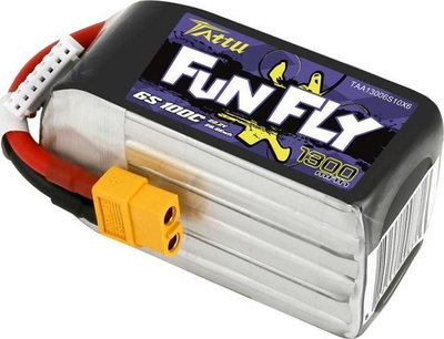 Bateri LiPo Tattu Funfly, 1300mAh, 22.2V 100C 6S, lidhës XT60