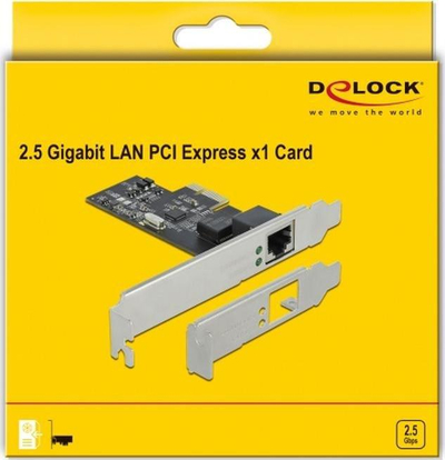 Kartë rrjeti DeLOCK 89564, PCI Express x1, 2.5 Gbit LAN, e zezë