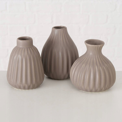 Vazo dekorative Boltze, porcelani, 12 cm, gri