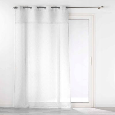 Завеса Douceur d’Intérieur ELEANIA, со прстени, 140x240 cm, бела