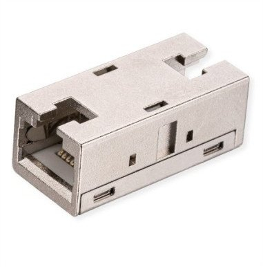 Adapter rrjeti Roline RJ-45, Cat 6A, i blinduar, argjend