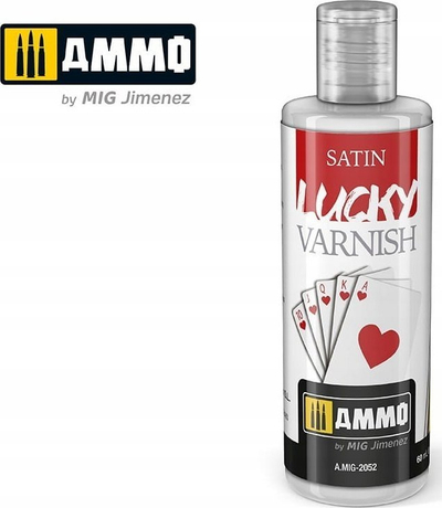 Llak modeli Ammo by Mig Lucky Varnish Mig 2052, satin, 60ml, transparent