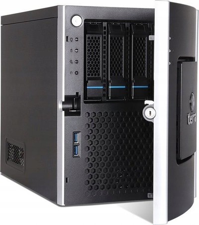 Kompjuter desktop Terra i vogël, kasë mini tower, i zi me argjend