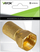 Konektor antene Vayox Plug F, kompresion, për kabllo 6.8 mm, i florinjtë