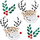 Ngjitëse zbukuruese Craft with Fun Christmas Reindeer, kristale vetëngjitëse, shumëngjyrëshe