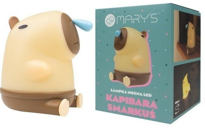 Llambë nate MARY'S LED Capibara Snot, silikon, bateri 1200mAh, e bardhë