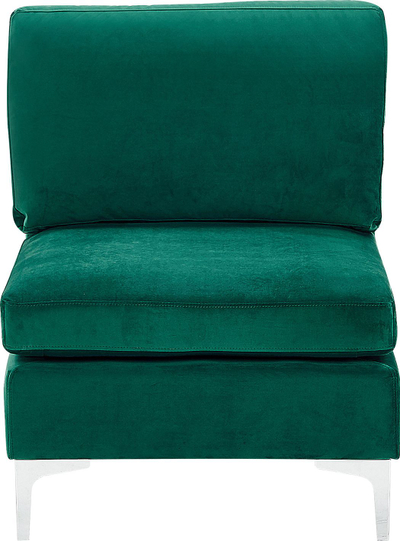 Divan kënd EVJA modular, 5 vende, kadife, jeshile