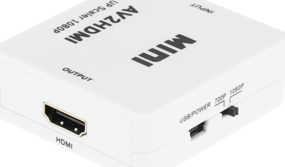 Konvertues sinjali Cabletech AV RCA në HDMI, 1080p, i bardhë