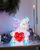 Dekor dritash LED Beliani Ariu Teddy Bear Rigel, 30cm, me aplikacion në telefon, shumëngjyrësh
