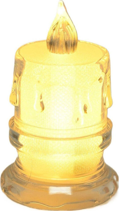 Insert LED memorial, 4.7 x 4.7 x 8 cm, plastikë, i bardhë