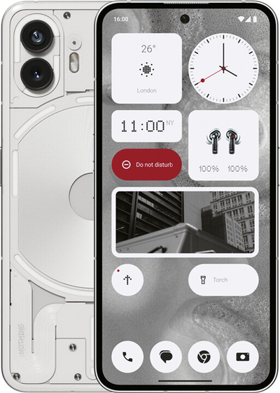 Celular Nothing (2), 12GB/256GB, i bardhë