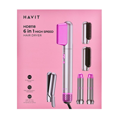 Tharëse flokësh Havit HD8118 EU, 1200W, 3 shpejtësi, gri