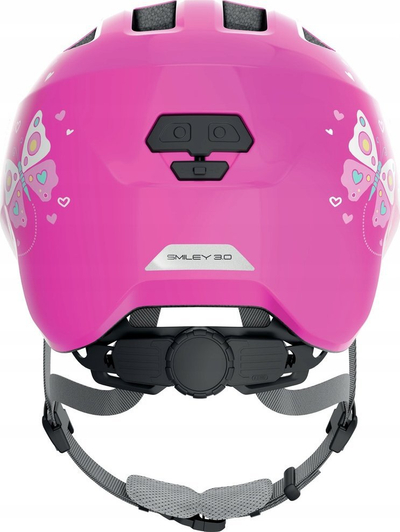 Kaskë biçiklete për kalamaj Abus Smiley 3.0 Pink Butterfly, madhësia M, rozë