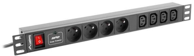 Kabllo zgjatuese elektrike Lanberg PDU-04E04I-0200-BK, 2 m, e zezë