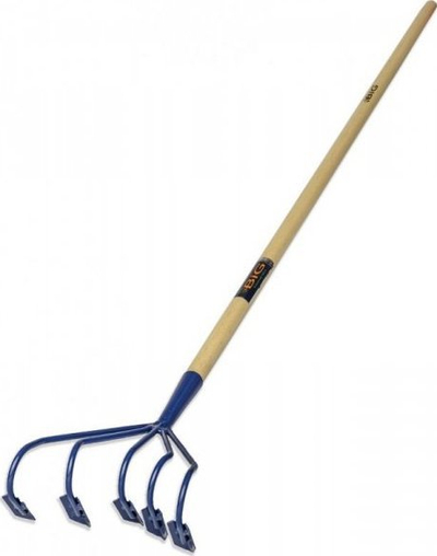 Kultivator manual kopshti, 5 dhëmbë, 120cm, metalik