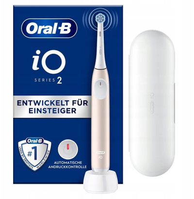Furçë dhëmbësh elektrike Oral B iO Series 2, me kuti udhëtimi, Calm Pink, rozë