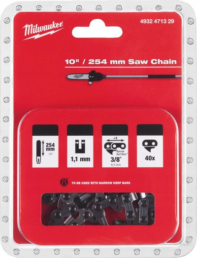 Zinxhir sharrë Milwaukee 4932471329, 10"/254 mm, hap 3/8" 9.5 mm, për M18 FOPH-CSA