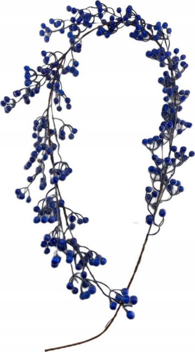 Garlandë zbukuruese Saska Garden Navy Blue Rowan, 160cm, me fruta dekorative, blu e errët