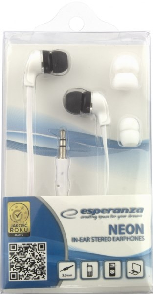 Dëgjuese Esperanza EH147W, me kabllo, të bardha