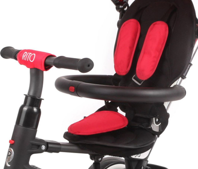 Tricikël për kalamaj Qplay Rito Air, metal, me tendë, i kuq