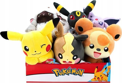 Lodër pelushi Pokémon Wave, 8\", 20 cm, me plot ngjyra