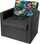 Jastëk kopshti HOBBYGARDEN Kaja, për kolltuqe Technorattan, 68x68 cm, Black Colorful Leaves