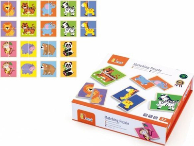 Puzzle druri Viga Toys, Kafshët e egra, 36 copë