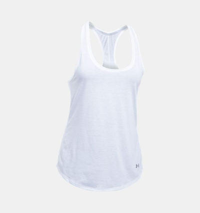 Maicë për femra Under Armour Threadborne Run Mesh, XS, e bardhë