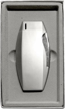 Çakmak metalik Unilight OVAL, me ndezje pizoelektrike, satin chrome