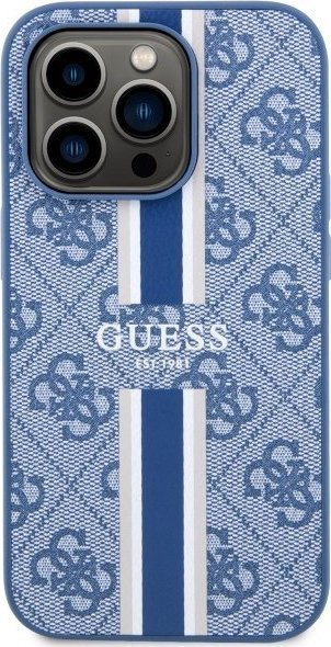 Mbulesë telefoni Guess 4G Printed MagSafe për iPhone 14 Pro Max, blu