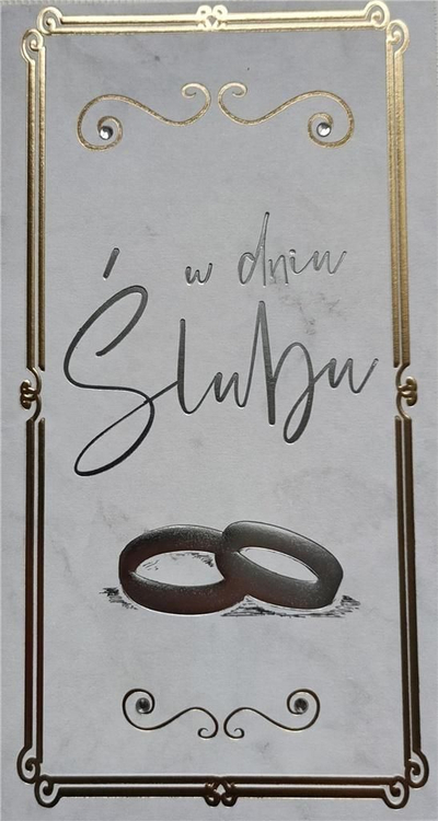 Kartolinë dasme Yeku Wedding Card 5K-006, me urim, e bardhë
