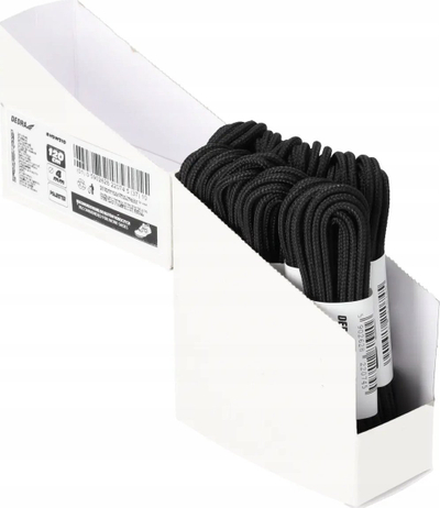 Lidhëse këpucësh DEDRA BH9W510, 120 cm, poliester, të zeza