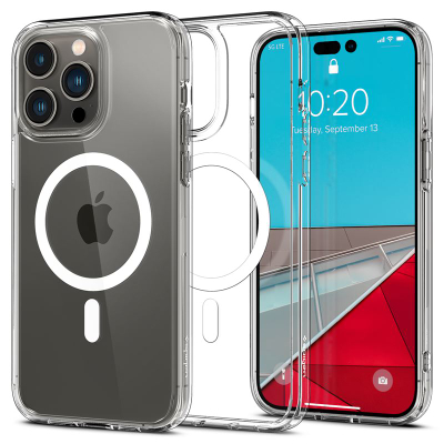 Mbrojtëse për celular iPhone 14 Pro Spigen Ultra Hybrid MagSafe, e bardhë