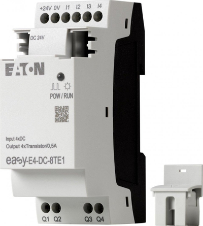 Modul zgjerimi Eaton easyE4, 24V DC, 4DI 4DO, gri