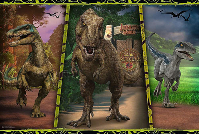 Puzzle Trefl Super Shapes XL Jurassic World, 104 pjesë, 60 x 40 cm, shumëngjyrëshe