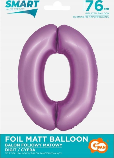 Balon foli numër 0 Godan, 76 cm, matte, lejla