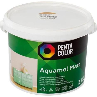 Bojë akrilike Pentacolor Aquamel Matt, 3kg, mat, e verdhë e errët