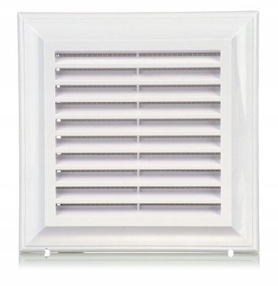 Grilë ventilimi Vents EL140A, 140x140 mm, flanxhë 100x100 mm, e bardhë