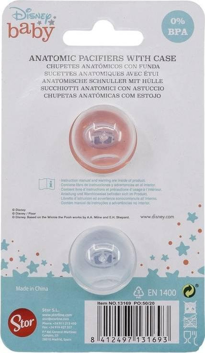Biberon anatomik – Minnie Mouse (Indigo dreams), 0-6 m, 2 copa