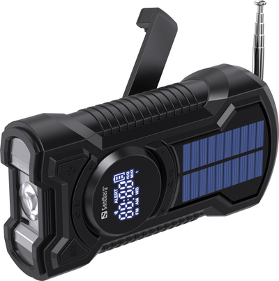 Radio multifunksionale Sandberg Survivor Radio All in 1 5000, Bluetooth, power bank 5000mAh, e zezë