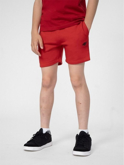 Shorce sportive për kalamajt 4F Sports Shorts 4FJSS23TSHOM048, Regular Fit, me xhepa, e kuqe